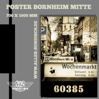 Poster Retro Bornheim Mitte 