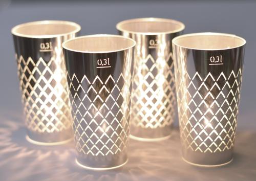 Artikelbild des Artikels “Geripptes Licht 4er Bogen silber “